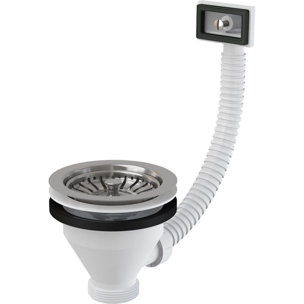 Сифон для мойки Alcaplast 6/4" пластик, белый (A38)