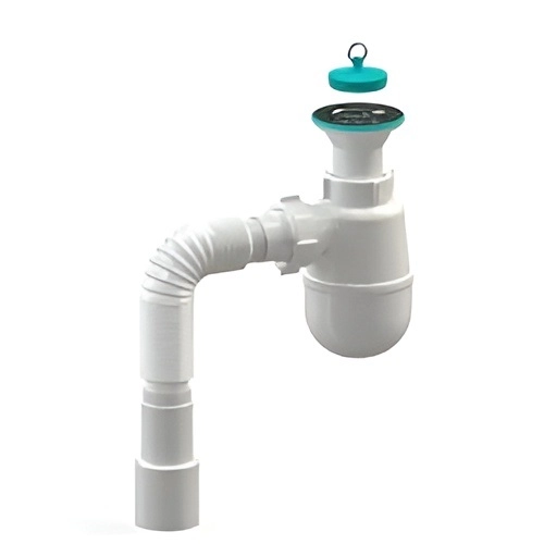 Сифон для мойки SoloPlast 1 1/2" пластик, белый (К1310)