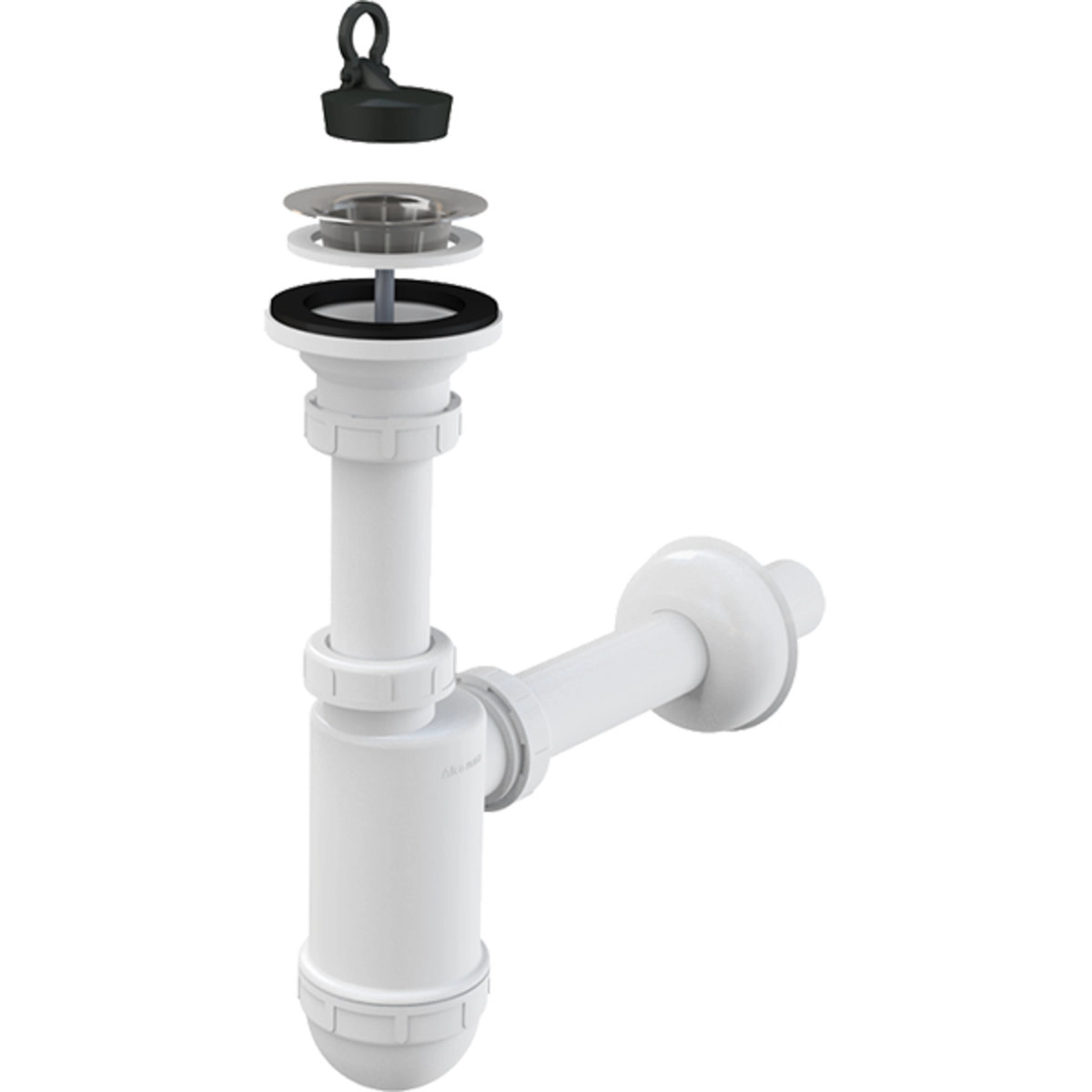 Сифон для раковины Alcaplast A411 пластик, белый
