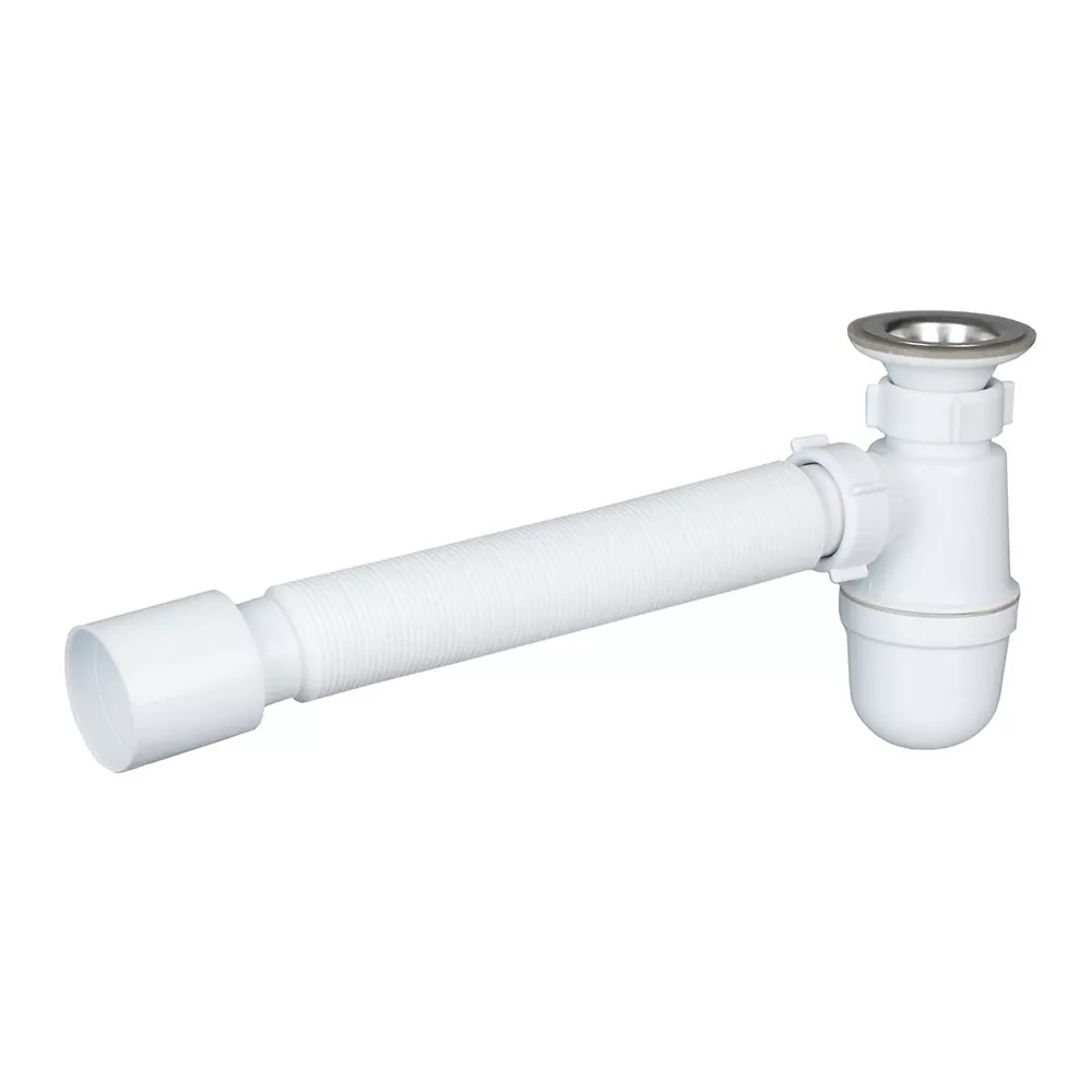 Сифон для раковины SoloPlast 1 1/4" пластик, белый (Т0116)