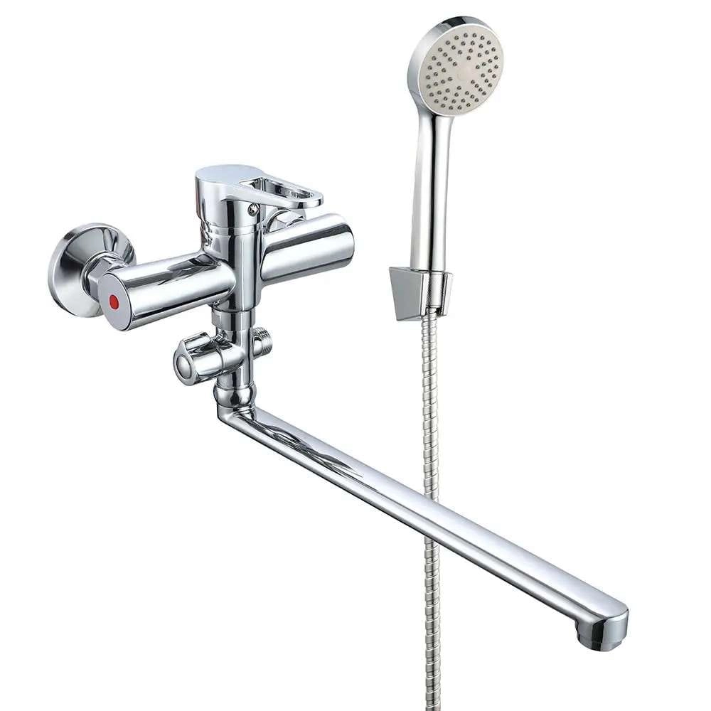 Смеситель для ванны Wezer VRL610-01 однорычажный,  хром + ручная лейка