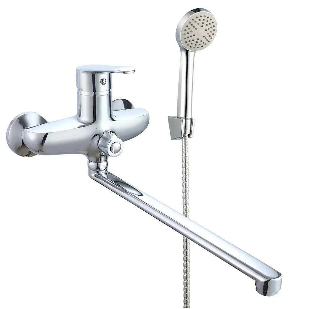 Смеситель для ванны Wezer VRL714-07 однорычажный,  хром + ручная лейка