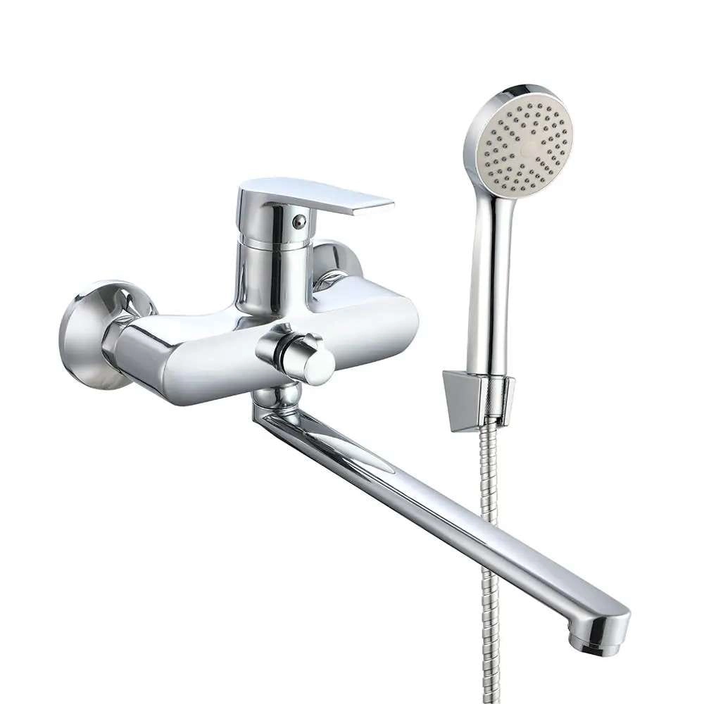 Смеситель для ванны Wezer VRL715-10 однорычажный,  хром + ручная лейка