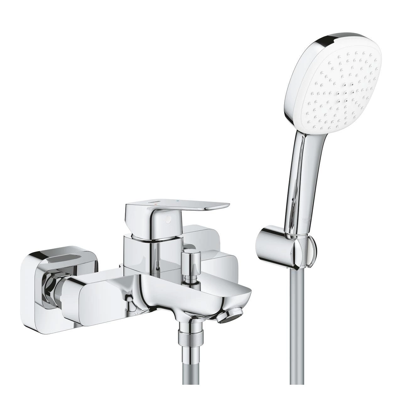 Смеситель для ванны Grohe Cubeo однорычажный, хром + ручная лейка (1018140000)