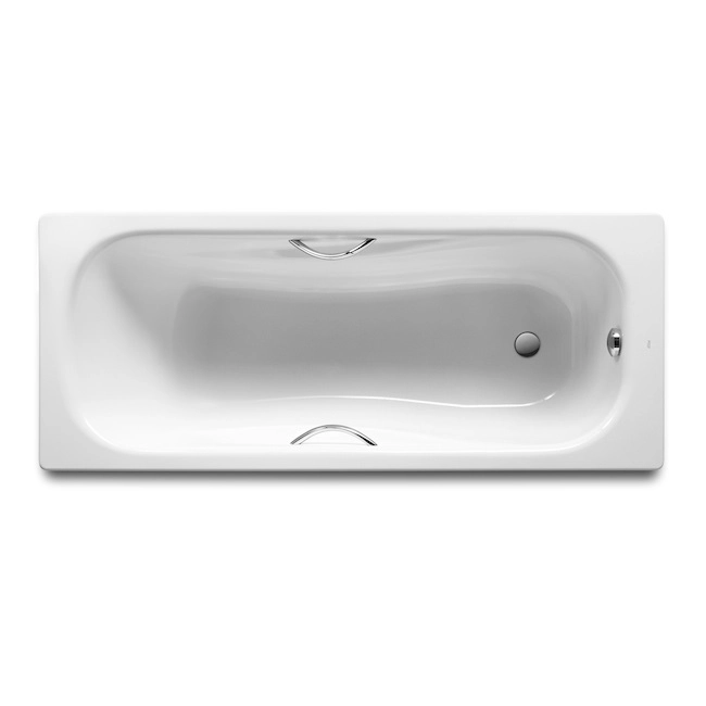 Ванна пристенная Roca Princess 170x75 стальная, белая глянцевая (A220270001+A291021000)