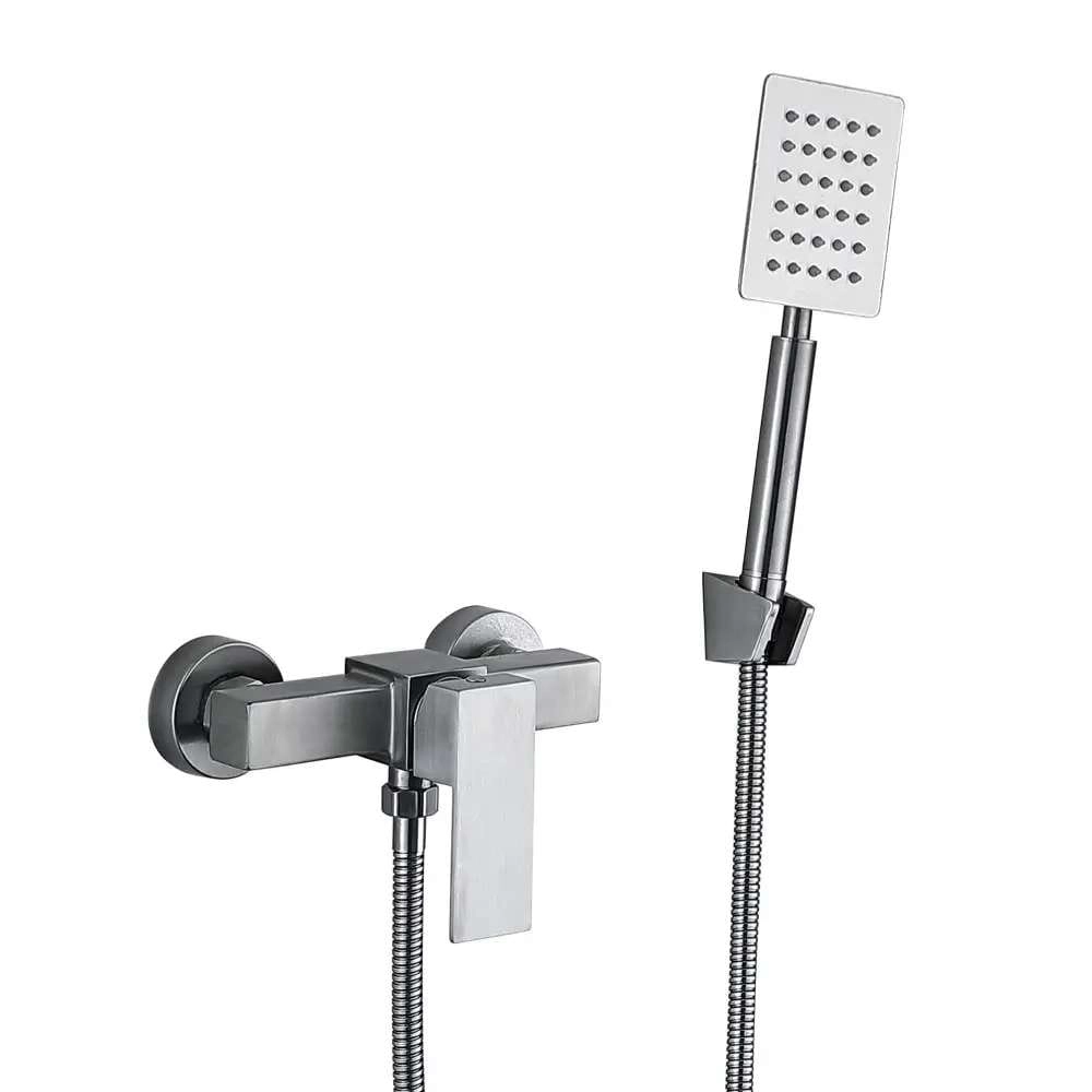 Смеситель для душа Wezer PRO5-02 однорычажный, сатин + ручная лейка