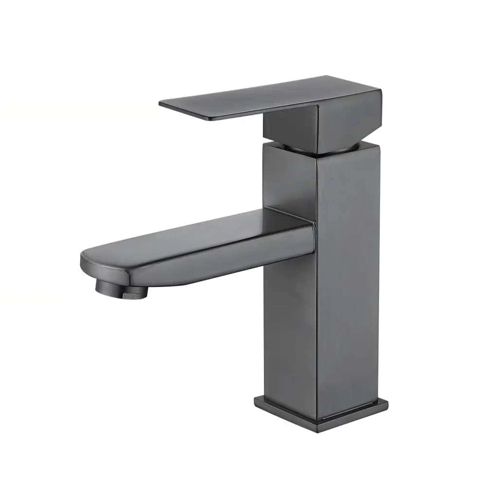 Смеситель для умывальника Wezer PRO1-02-GUNGREY однорычажный, графит