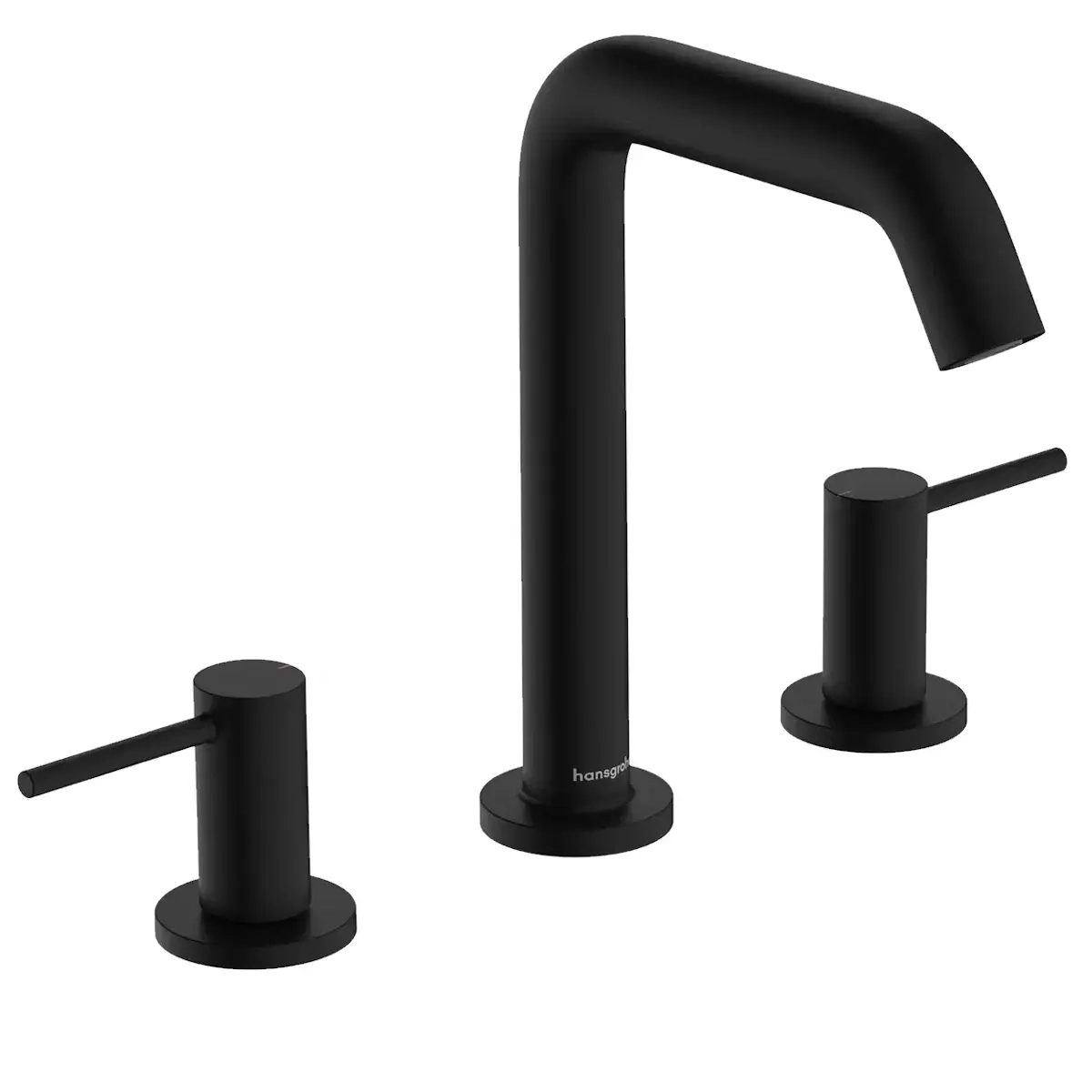 Смеситель для умывальника Hansgrohe Tecturis S двухрычажный, черный матовый (73330670)