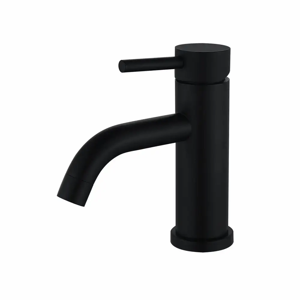 Смеситель для умывальника Wezer однорычажный, чёрный матовый (EKO1C-01-BLACK)