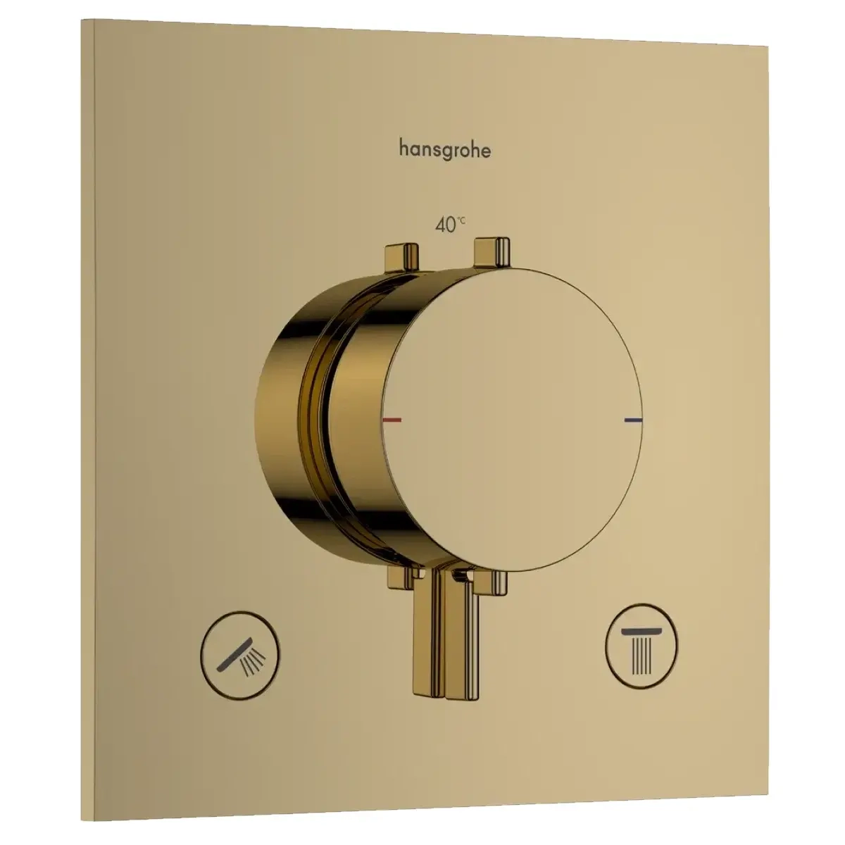 Смеситель для душа Hansgrohe Ecostat Comfort E термостатический, золото (33711990)