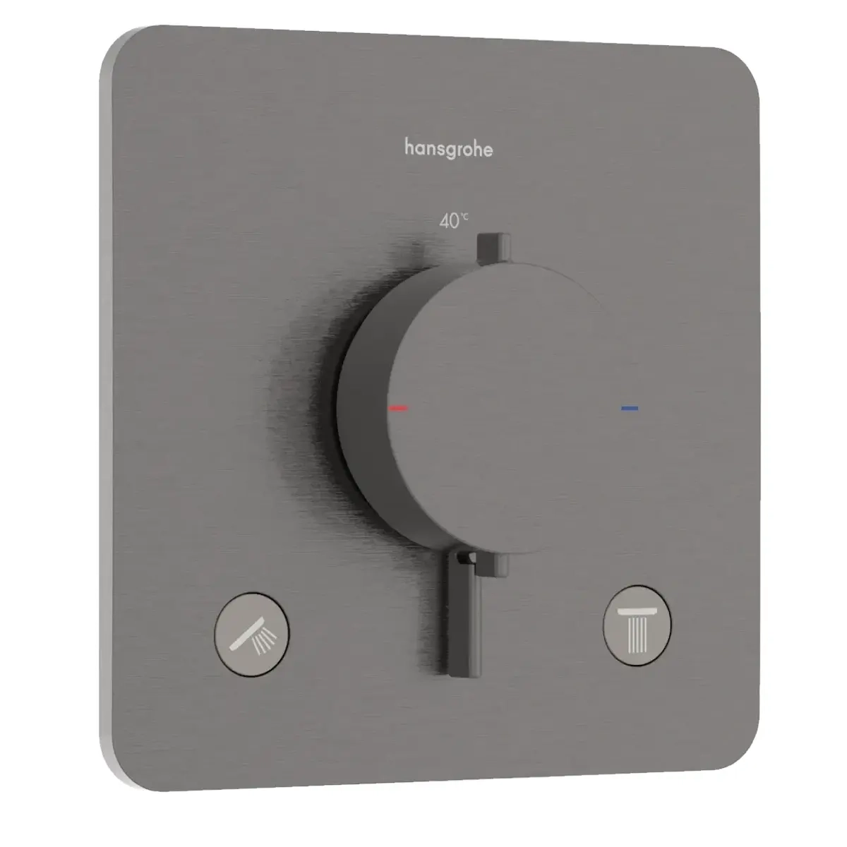 Смеситель для душа Hansgrohe Ecostat Comfort Q термостатический, черный матовый хром (33713340)