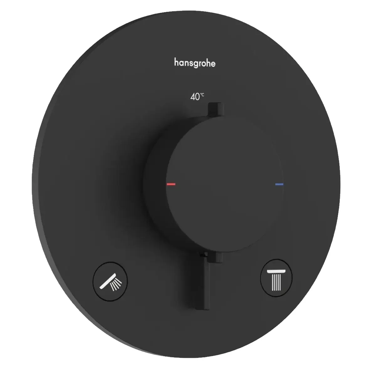 Смеситель для душа Hansgrohe Ecostat Comfort S термостатический, черный матовый (33715670)