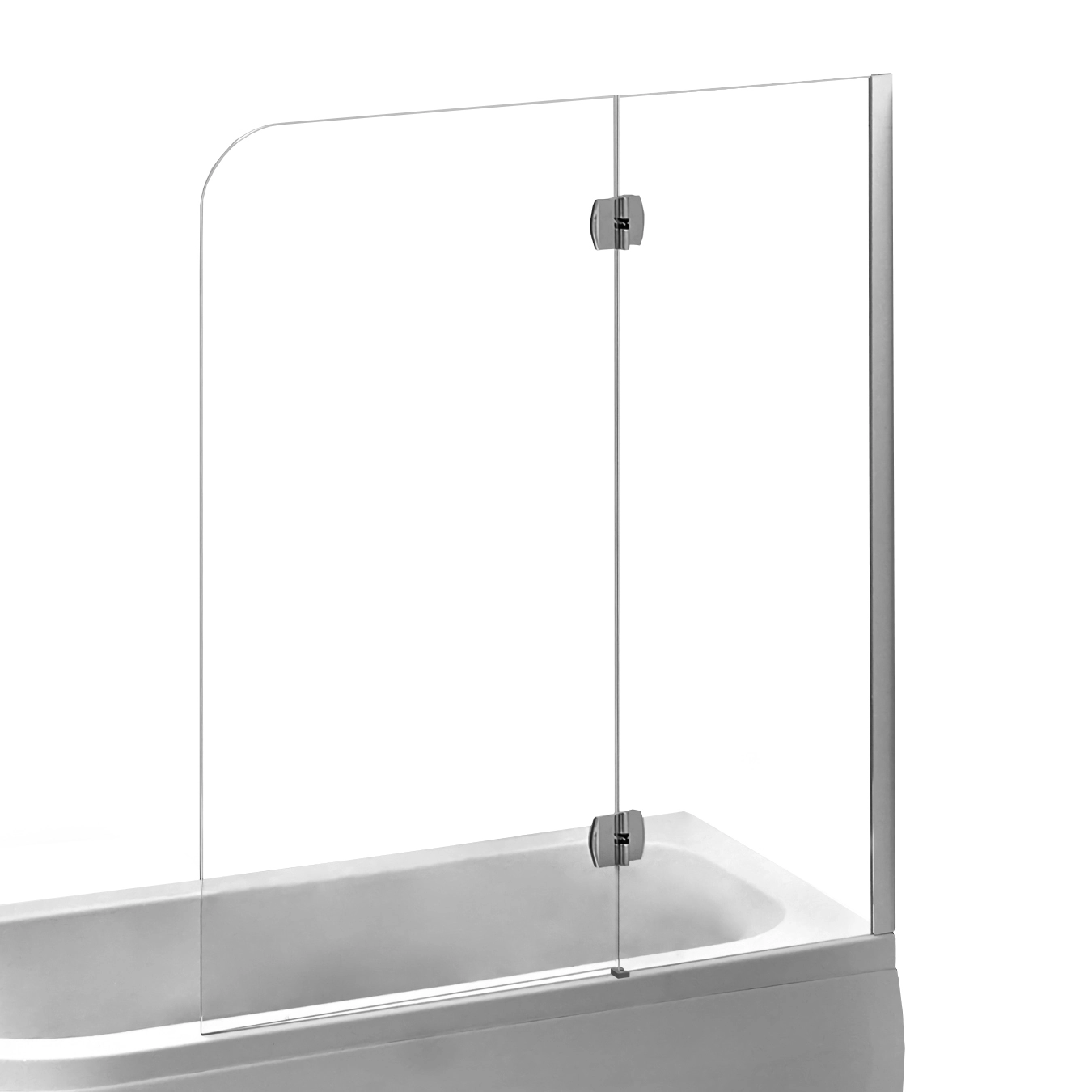Шторка для ванной EGER 150x120 в правый угол, стекло 6 мм, хром (599-120CH/R)