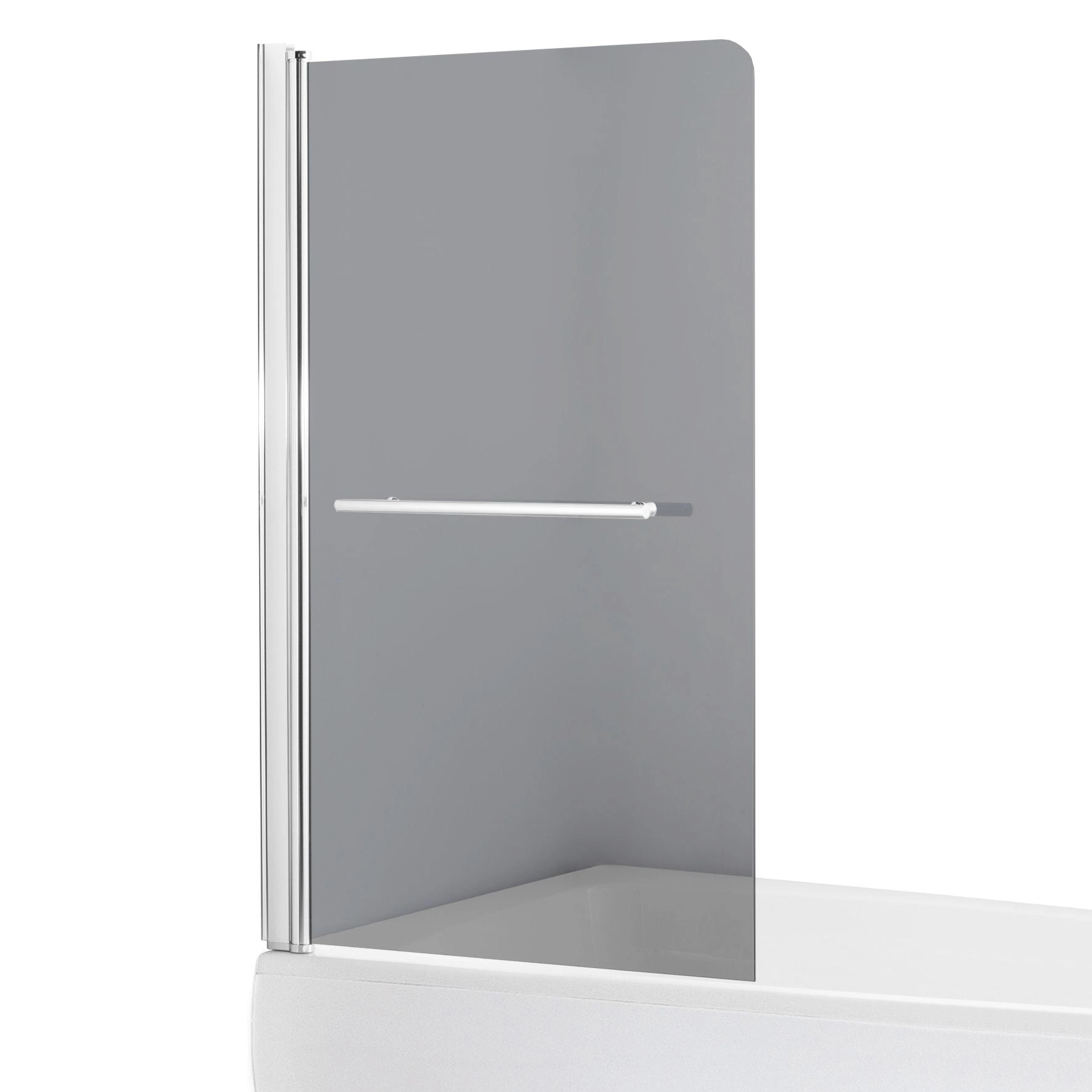 Шторка для ванной EGER 150x80 в левый угол, стекло 6 мм, хром (599-02L grey)