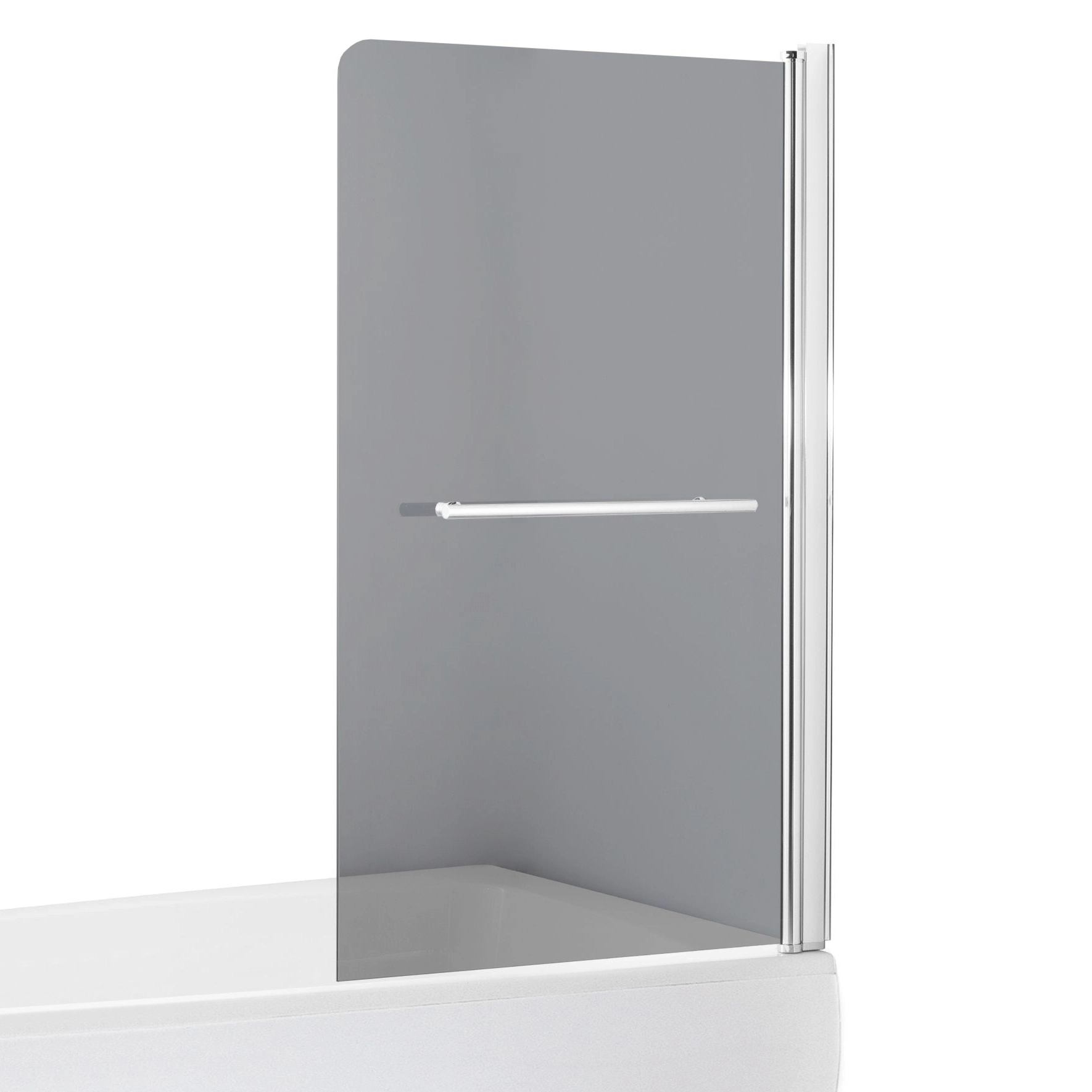 Шторка для ванной EGER 150x80 в правый угол, стекло 6 мм, хром  (599-02R grey)