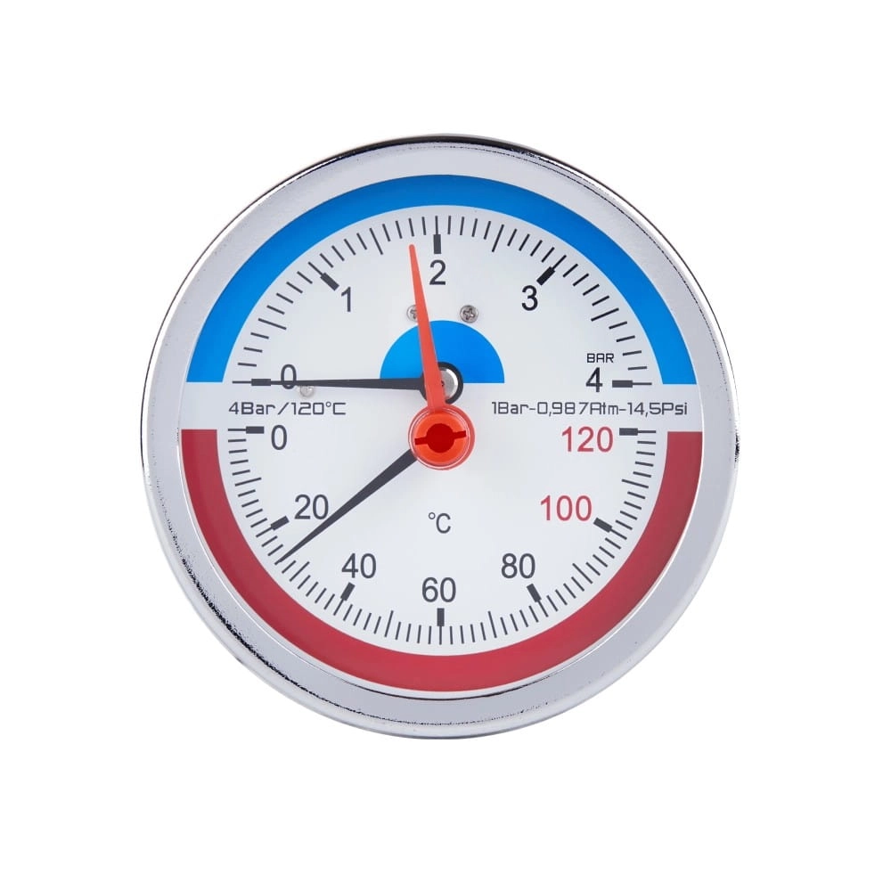 Термоманометр аксиальный Thermo Alliance Standart биметаллический 1/2" 4 бар 120°C (SD1734B)