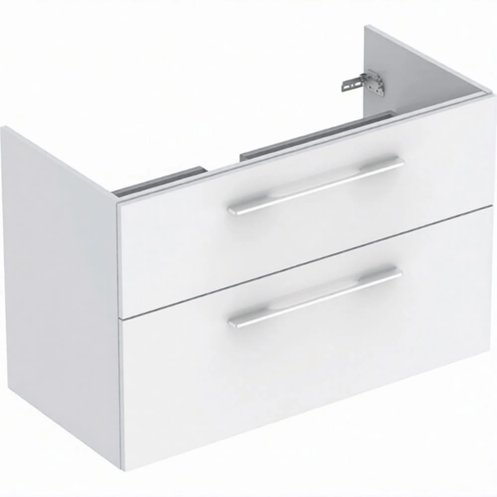 Тумба в ванную Geberit Selnova Square 988x635x502 подвесной, под умывальник slim rim 100 см, белый (501.212.00.1)