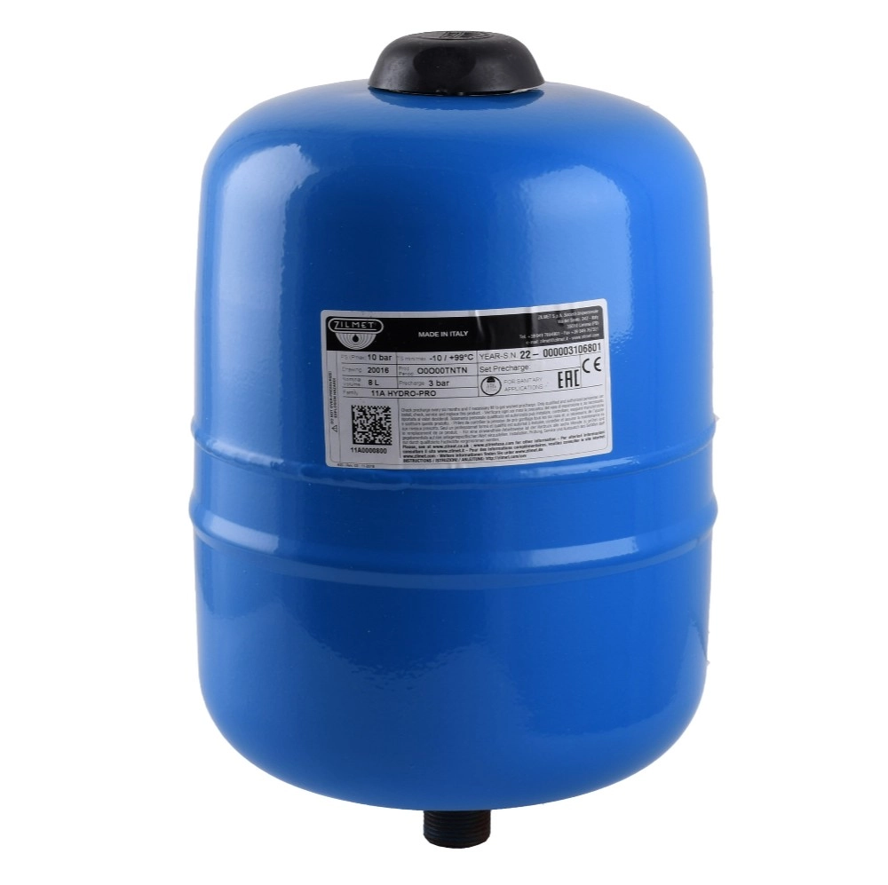 Гидроаккумулятор Zilmet HYDRO-PRO 8л вертикальный, синий (11A0000800)