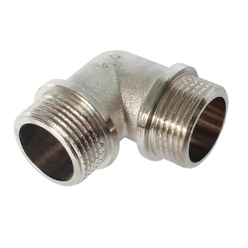 Уголок Asco 3/4" НН латунный никель/профи Уголок Asco 3/4" НН латунный никель/профи