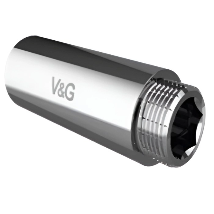 Удлинитель латунный V&G 1/2" ВН 25 мм хромированный (VG-210104)