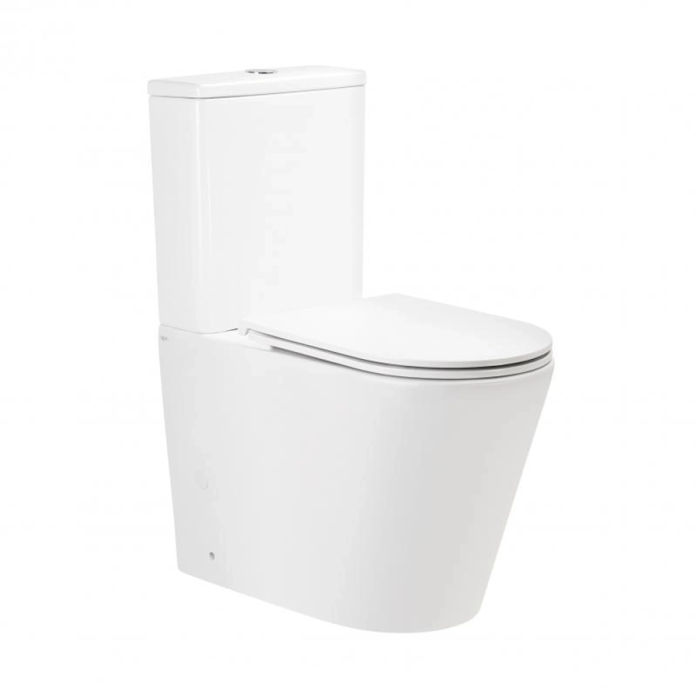 Унитаз компакт Q-tap Scorpio 675x365 овальный, с сиденьем, белый (QT14222125AUQW)
