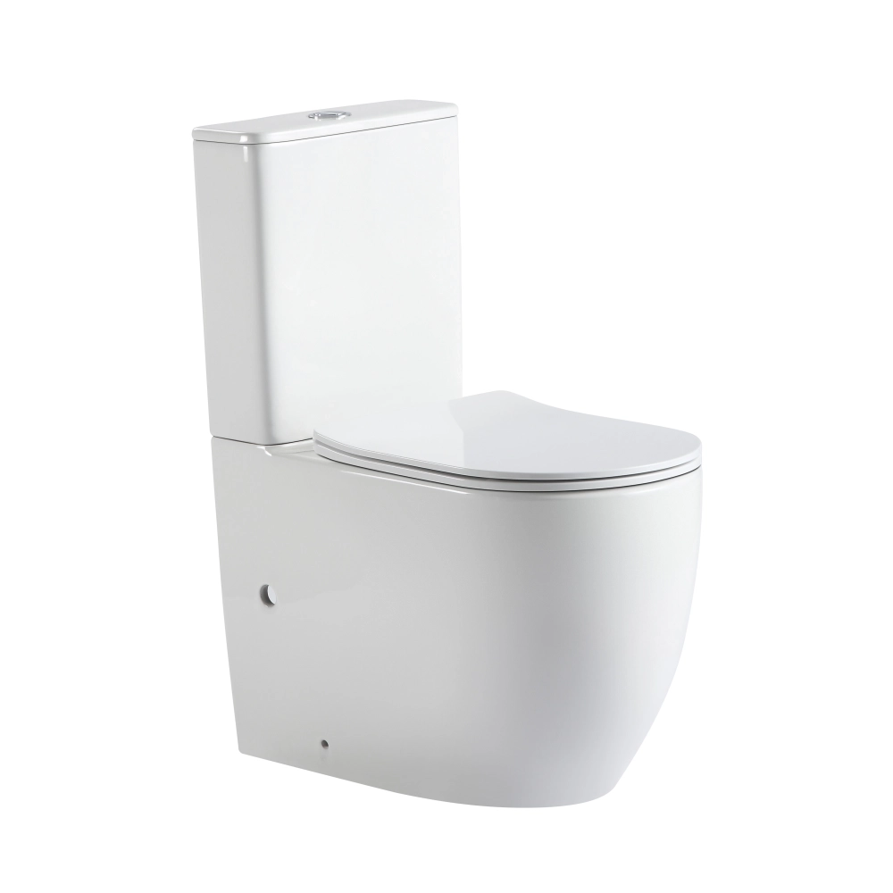 Унитаз компакт Q-tap Robin New 660x360 овальный, с сиденьем, белый (QT13226083AW)