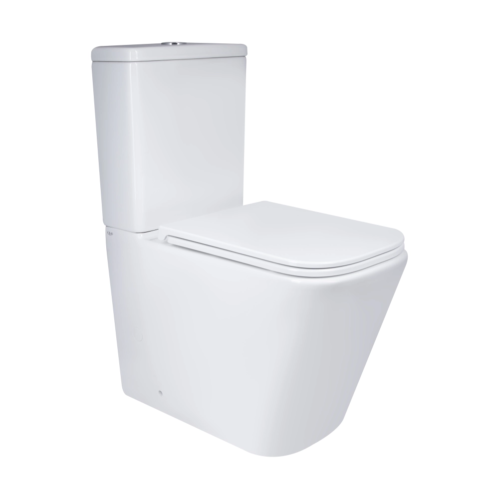 Унитаз компакт Q-tap Tern 610x365 прямоугольный, с сиденьем, белый (QT17222175AUQ1W)