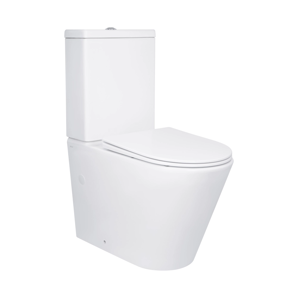 Унитаз компакт Q-tap Swan 640x370 овальный, с сиденьем, белый (QT16222182TW)