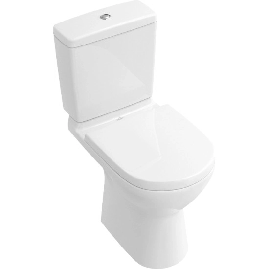Унитаз компакт Villeroy&Boch O.Novo 680x360 овальный, без сиденья, белый (5661R001)