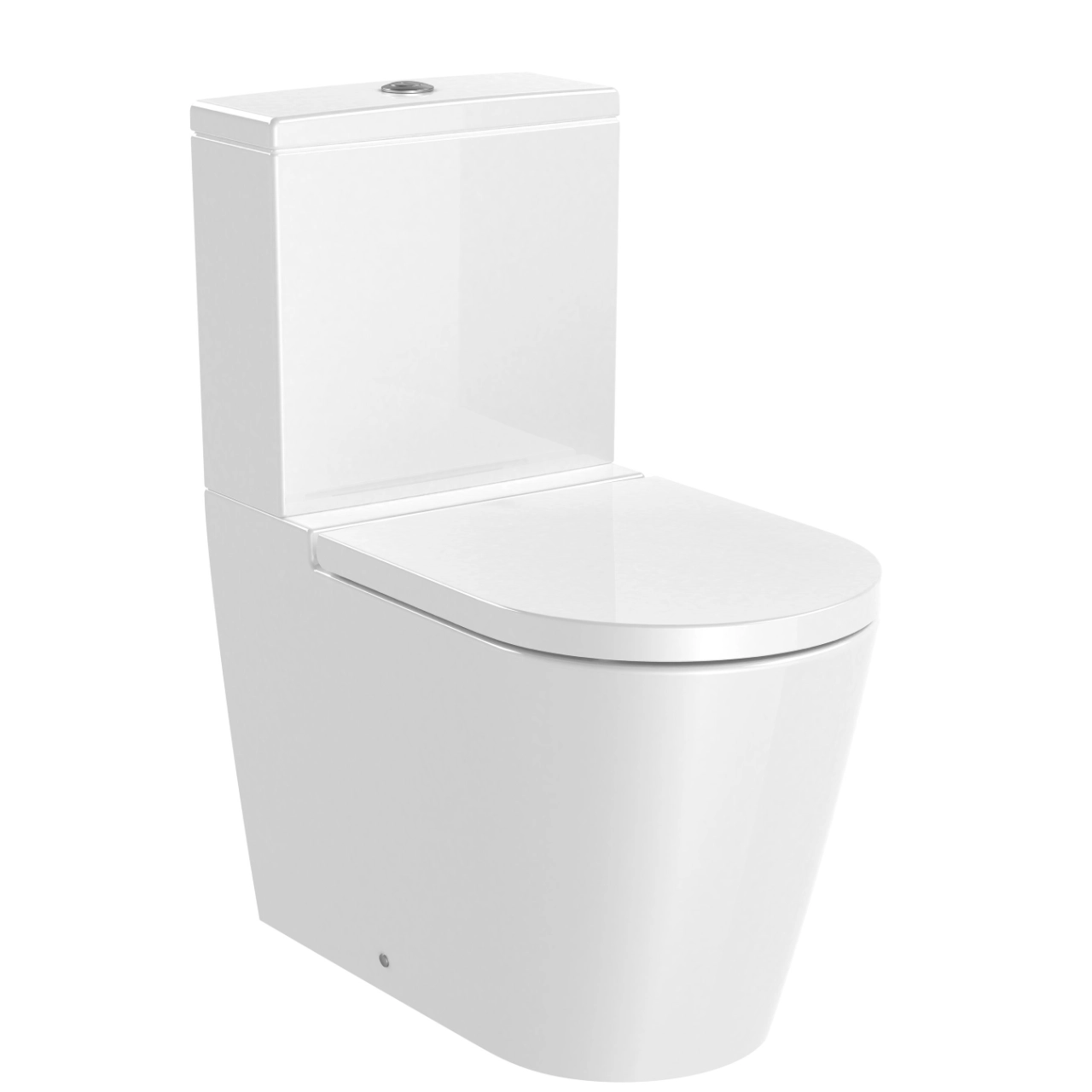 Унитаз компакт Roca Inspira 645x375 овальный, безободковый, белый (A342526000)