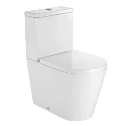 Унитаз компакт Roca Inspira 600x370 овальный, безободковый, белый (A342528000)