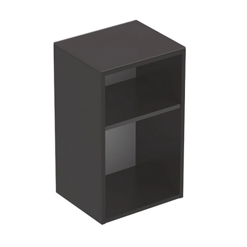 Стеллаж в ванную Geberit Smyle Square 36х29,9 подвесной, черный матовый (500.358.JK.1)