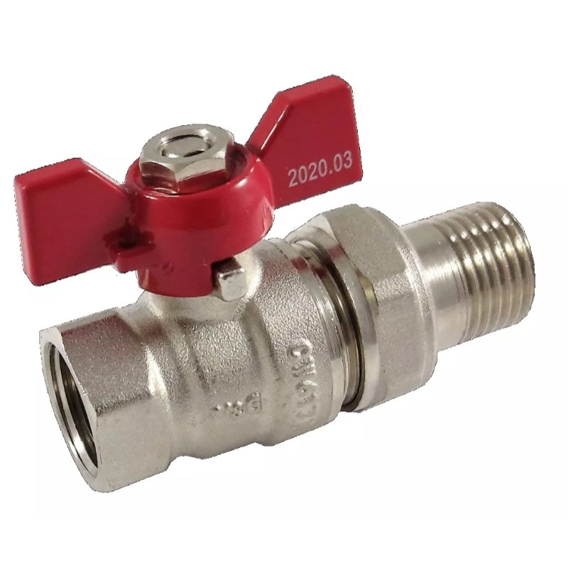 Кран с американкой V&G Optima 1/2" ВН прямой, латунь (VG-104101)