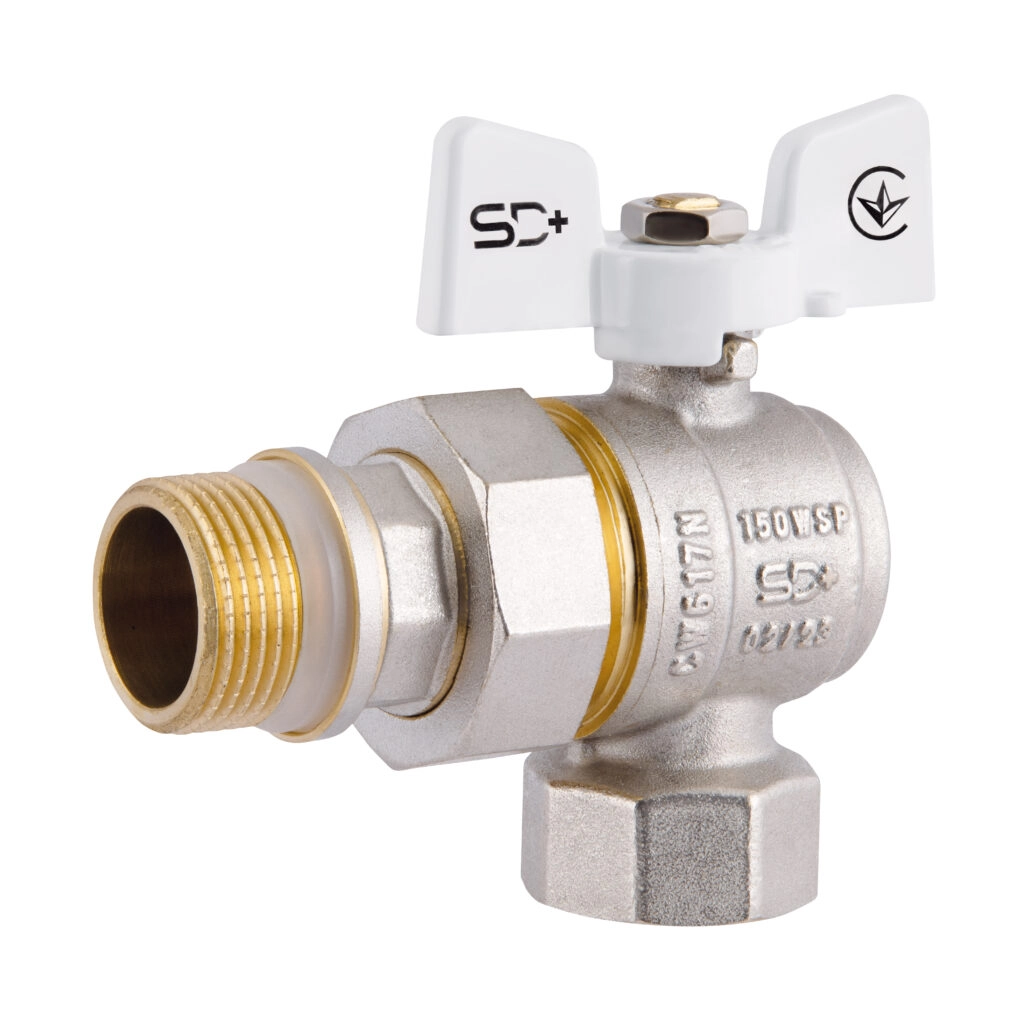 Кран с американкой Thermo Alliance Standard 3/4″ ВН угловой, латунь (SD901NW20PN40)