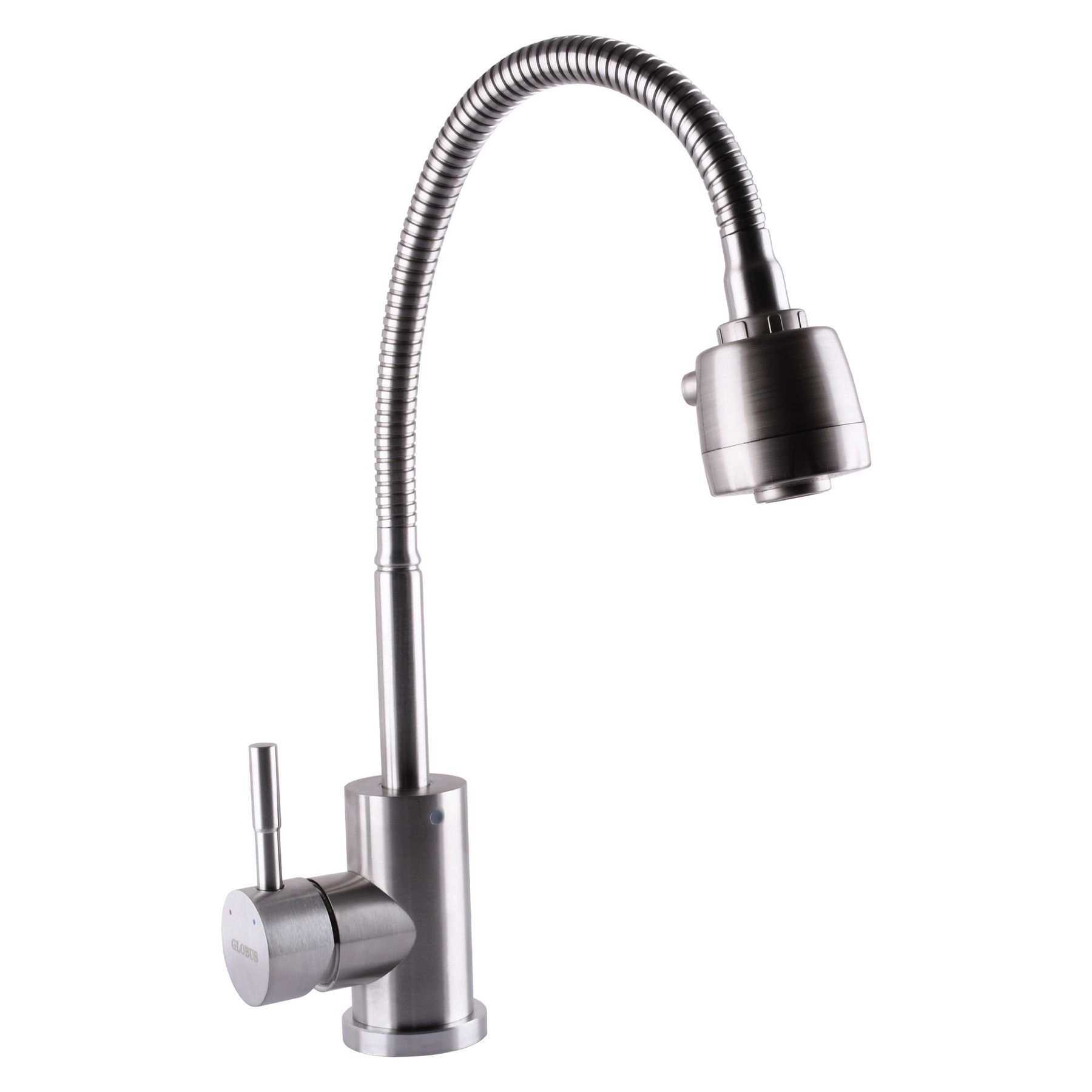 Смеситель для кухни Globus Lux Alpen излив с гибким изливом, хром (SBT1-G203S)