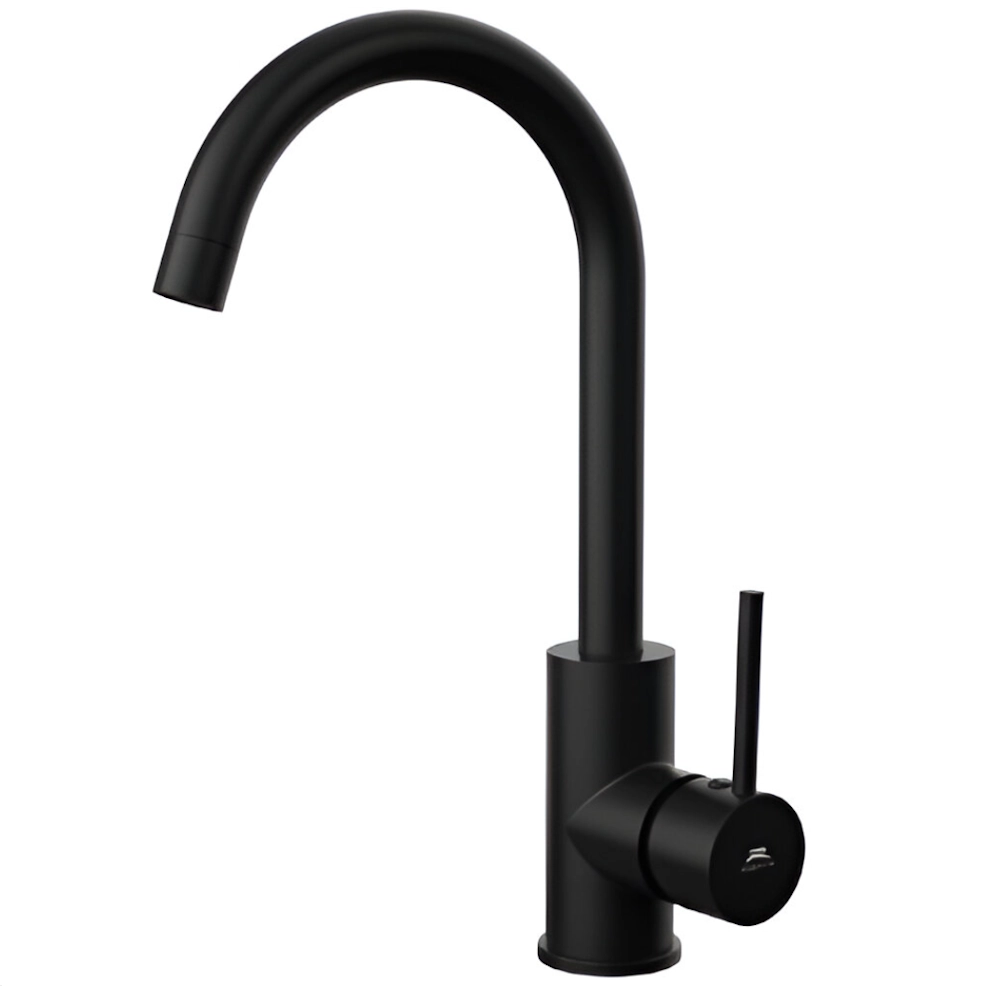 Смеситель для кухни Rubineta Axe 33 BK2 однорычажный, черный матовый (AX300668)