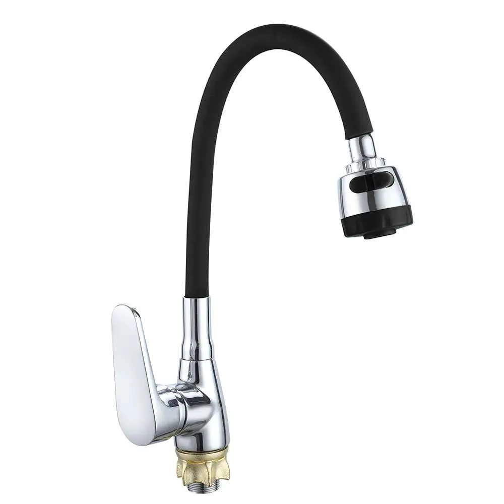 Смеситель для кухни Wezer VRL415B-07 с гибким изливом, черный