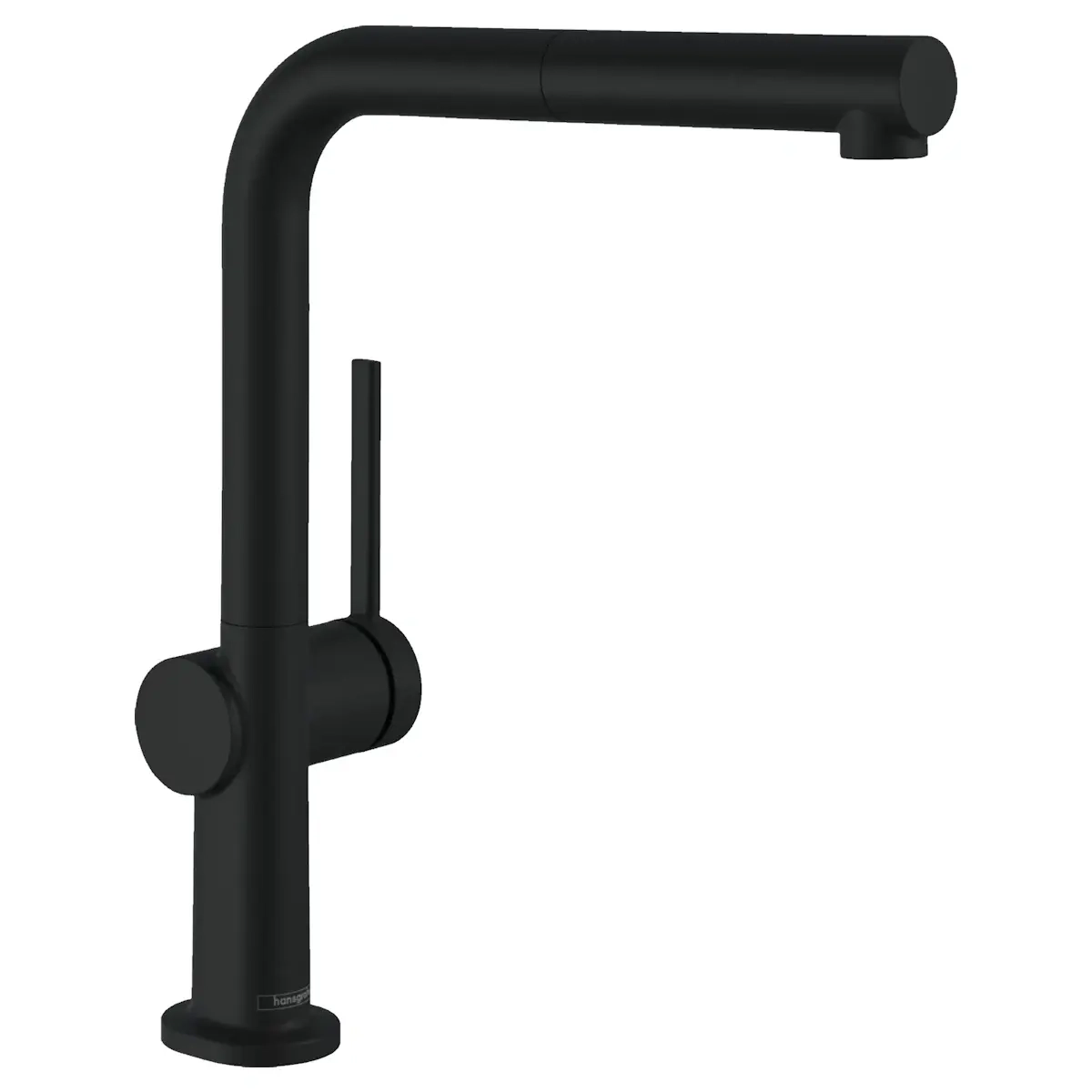 Смеситель для кухни Hansgrohe Focus M54 с выдвижным изливом, черный матовый (72845670)