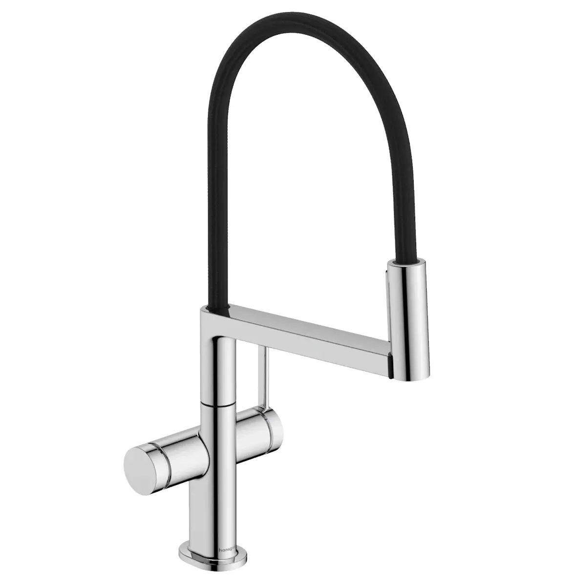 Смеситель для кухни Hansgrohe Talis Select M54 PowderSpray с гибким изливом, хром/черный (72861000)