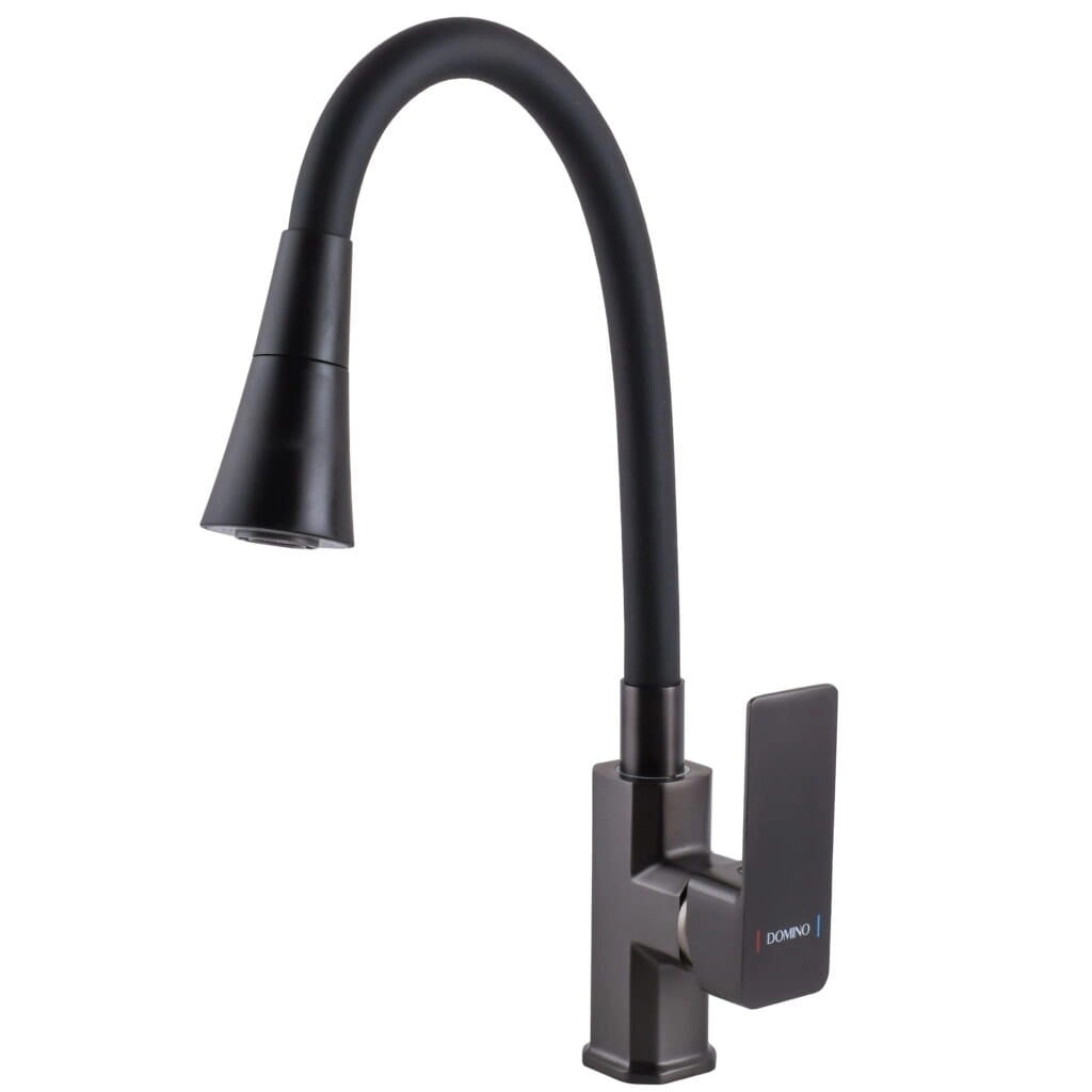 Смеситель для кухни DOMINO Malibu DMM-203LM-GP-B01 с гибким изливом, графит матовый