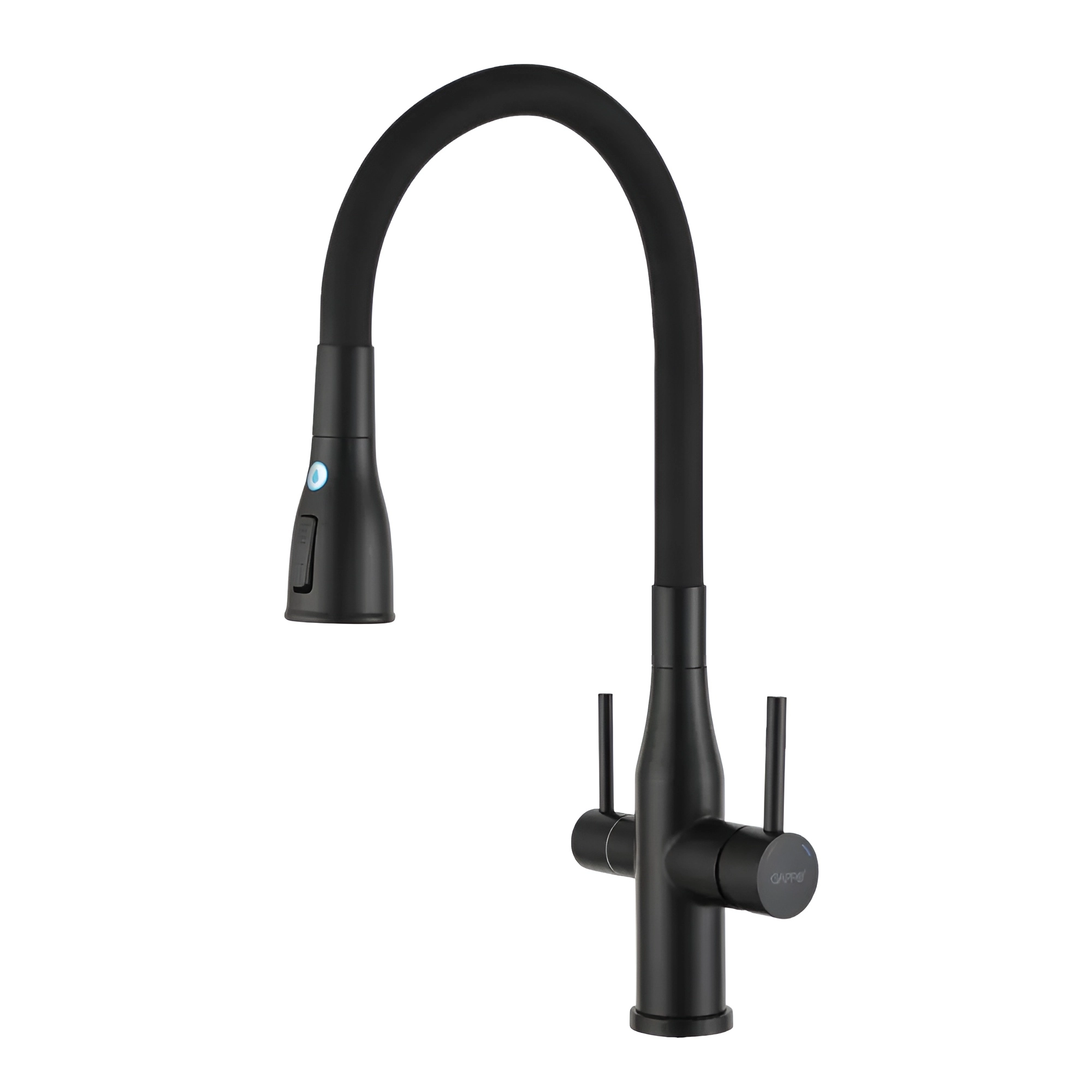 Смеситель для кухни Gappo G4399-66 двухрычажный, черный