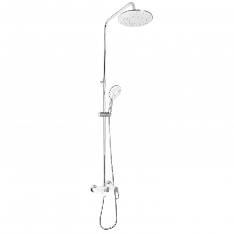 Душевая система  Lidz Latwa 1030 с изливом, латунь, хром   (LDLAT1030WHI45427)