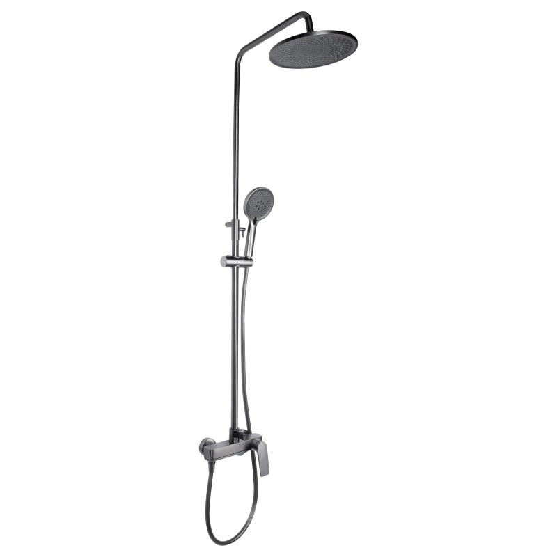 Душевая система  Qtap Vlasta New с изливом, латунь, графит (QTVLA111GMB45651)