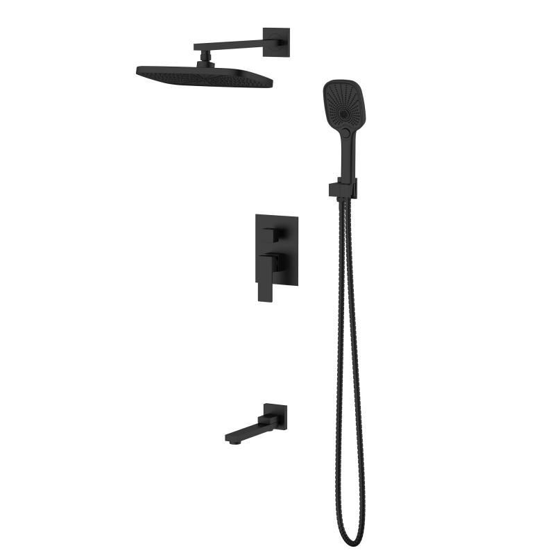 Душевая система Qtap Gemini скрытого монтажа, латунь, черная (QTGEM114BLM45703) Душевая система Qtap Gemini скрытого монтажа, латунь, черная (QTGEM114BLM45703)