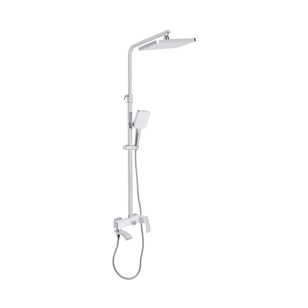 Душевая система Qtap Swan Cascada c тропическим душем, латунь, хром (QTSWA111CRW45570)