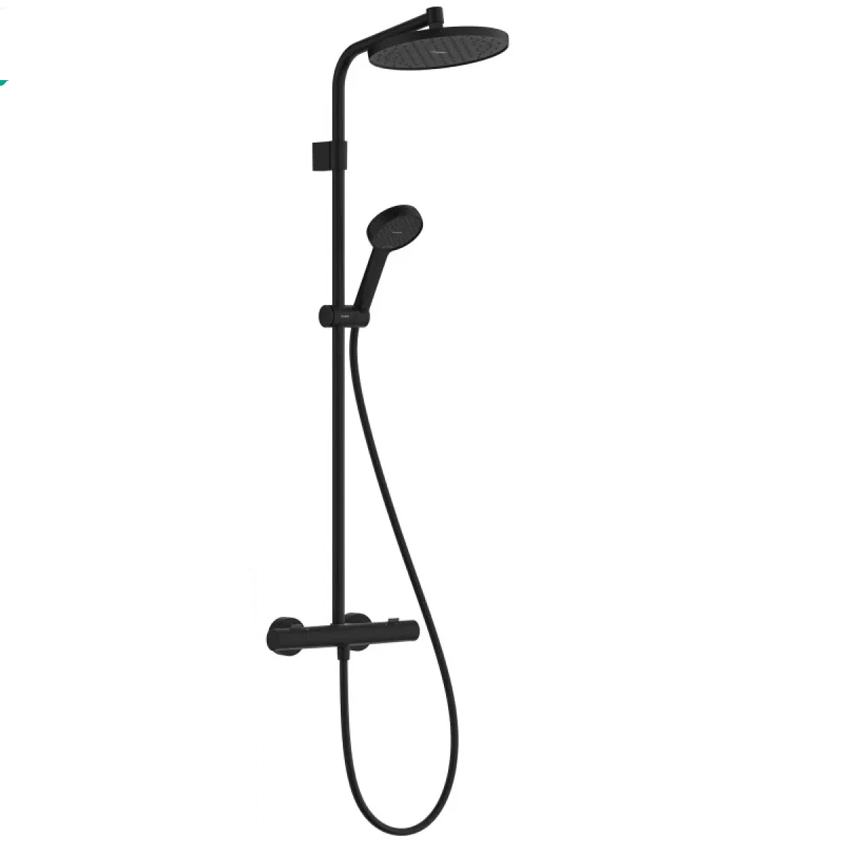 Душевая система Hansgrohe Activera S 240 1jet EcoSmart с термостатом, металл, черный матовый (28078670)