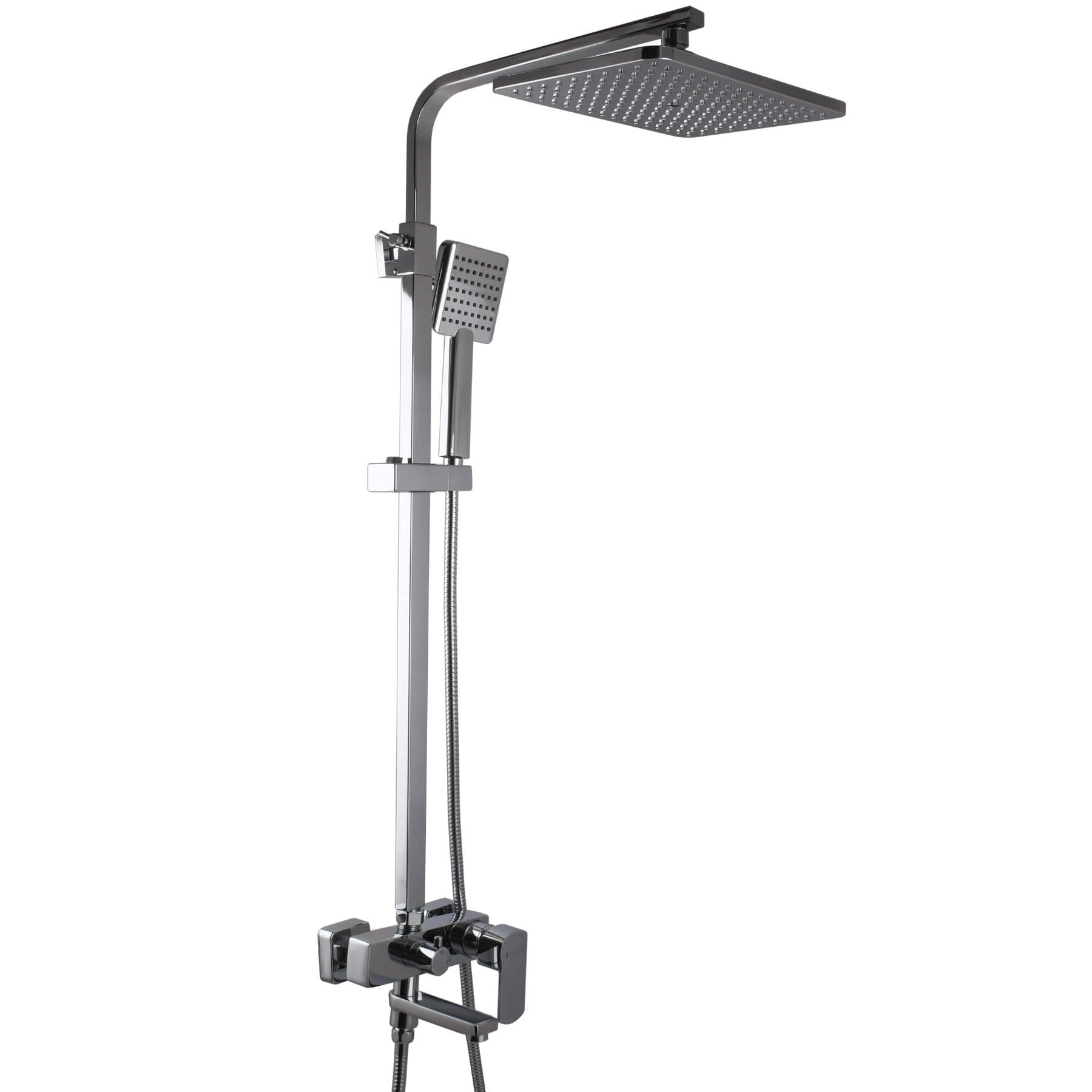 Душевая система Globus Lux Alfa GLAL-1007 с тропическим душем, латунь, хром