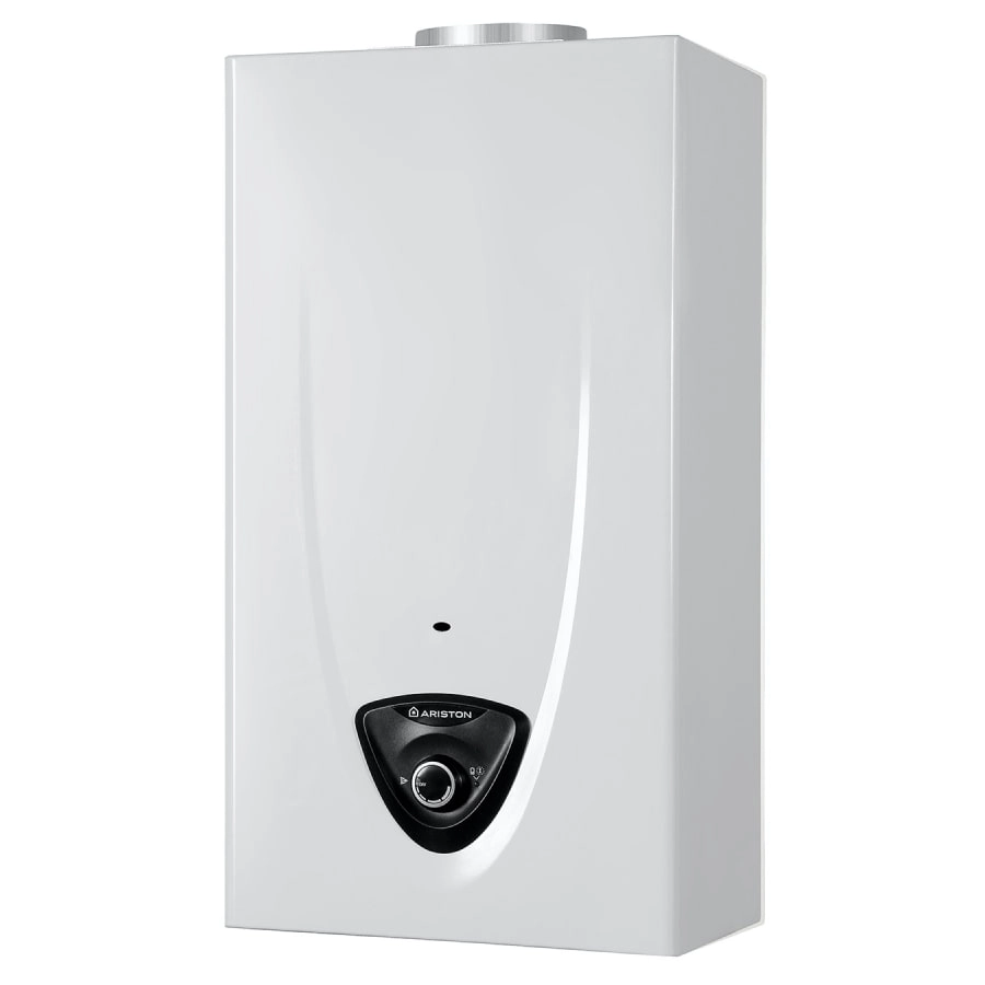 Газовая колонка Ariston FAST EVO ONT B 14 NG 24 кВт 14 л/мин дымоходная, белая с модуляцией мощности