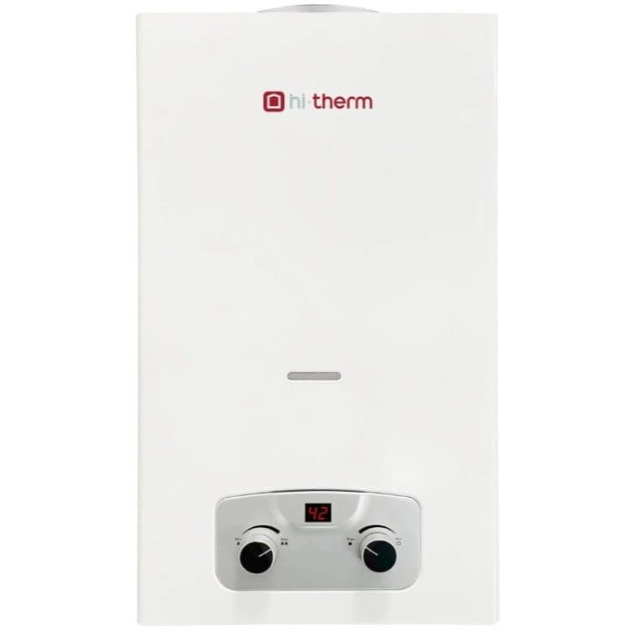 Газовая колонка Hi-Therm 20 кВт 10 л/мин дымоходная, белая (TERMIC-10C)