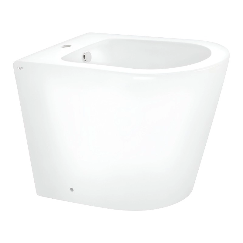 Биде напольное Q-tap Scorpio 585x365 полукруглое, без сиденья, белое (QT14441003CW)